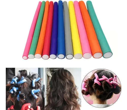 10 Rizadores De Espuma Flexibles Para El Cabello, 16 Mm