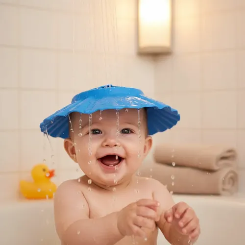 Gorro Protector Ducha Bebé Niño Ajustable Protege Ojos Ll