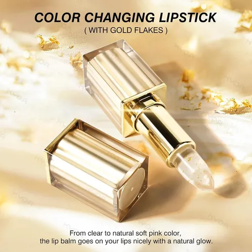 Kyda 2pzs Lápiz Labial Hidratante Cambio Color Rosa Suave