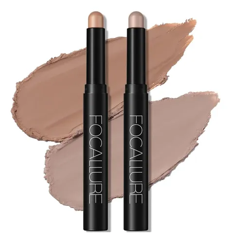 Delineadores De Ojos En Crema Focallure Smoky Brown 2 Piezas
