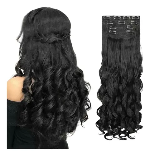 Extensiones De Cabello Rizado Romano Mujer, Set 4 Piezas