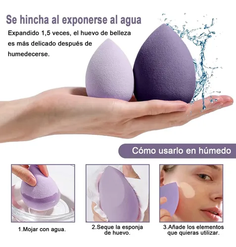 Esponja De Maquillaje Multifuncional 3 En 1, Esponja