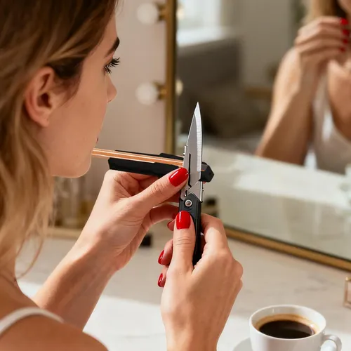 Sacapuntas Manual Portátil Preciso Para Maquillaje Cejas
