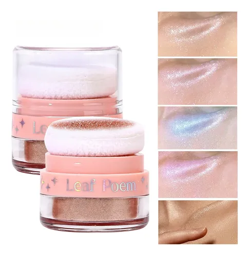 Kit 6 Polvos Iluminadores Multiusos Cuerpo Perlado