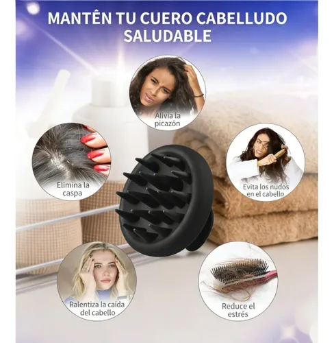 Set De 2 Cepillos De Masaje Para Cabello, Negros** Tt