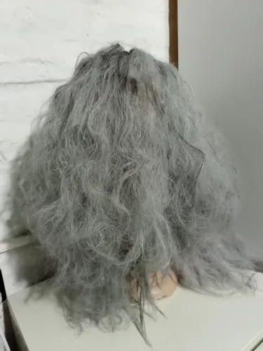 Peluca Y Barba Gris Matizada 40 Cm Cotillon La Parti Wigs