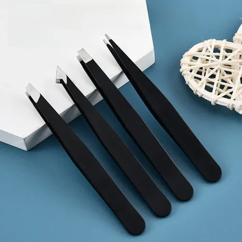 Pinza Multiuso Cejas Precisión Inox Punta Plana/oblicua