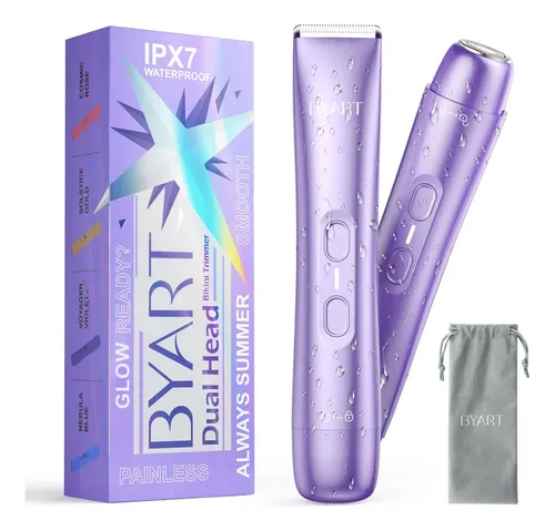 Recortadora De Bikini Byart Eléctrica Impermeable Ipx7 Con D