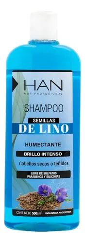 Shampoo Brillo Semi De Lino Secos Teñidos Han 500ml
