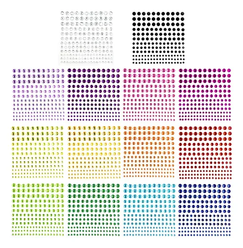 14 Pegatinas Autoadhesivas Con Diamantes De Imitación De Cri
