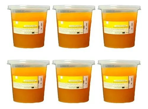 6 Potes De Cera Depilatoria Jalea Sistema Descartable 800g