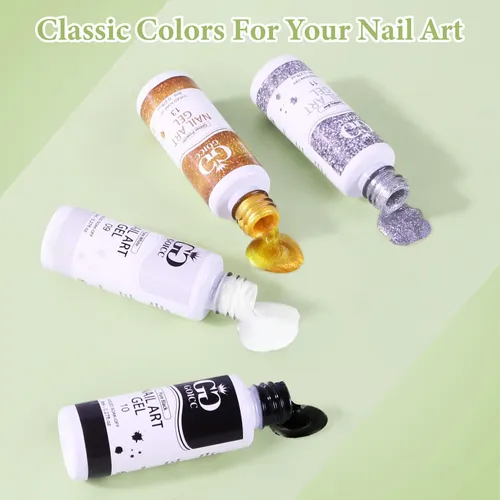 Set De Esmaltes Para Uñas Goicc Gel Liner Con Brocha Fina De