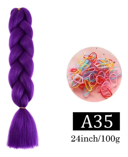 Peluca Morada Con Trenzas Al Estilo K-pop De Rumi . E
