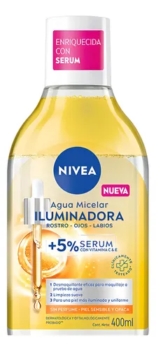 Agua Micelar Nivea Iluminadora Piel Sensible 400 Ml