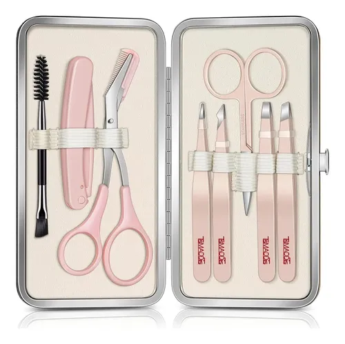 Kit 8 En 1 De Pinzas Y Recortador De Cejas Tsmaddts
