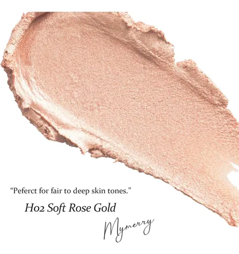 Dewy Highlighter Mymerry H02 Champagne Rose Gold