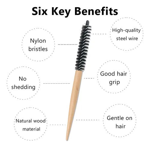 Hair Brush Jaasuee, Minipeine Con Rodillo, 27 Cm