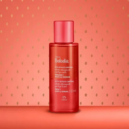 Aceite Bifásico Corporal Tododia Frutilla Y Vainilla Natura