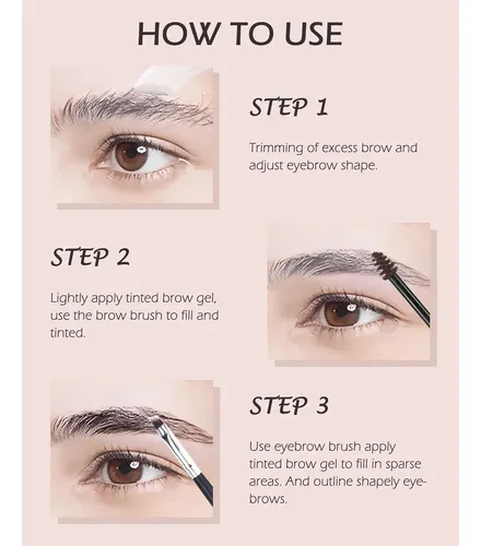 Gel De Cejas Teñido Y Claro, Set 2p, Fijador De Alta