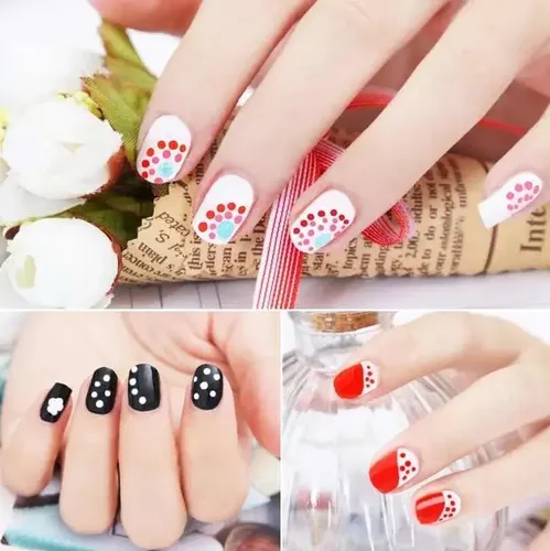 Kit De 5 Pinceles Dotting Doble Punta Cherimoya P/decoracion