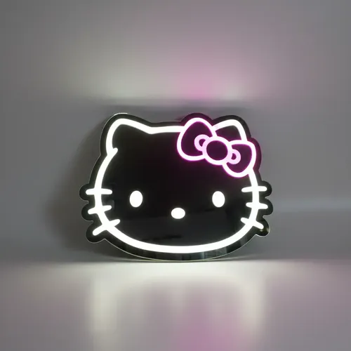 Espejo Acrílico Hello Kitty Con Iluminación Led 30x20cm