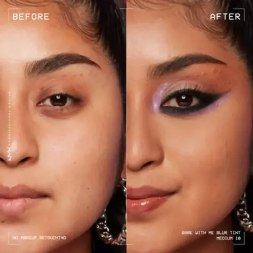 Base de Maquillaje Líquida NYX Professional Makeup Bare With Me Blur, Tono Medium