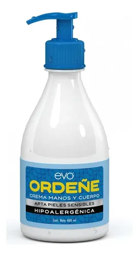 Evo Crema Ordeñe Pieles Sensibles Dosificador 400 Ml Fragancia Sin fragancia
