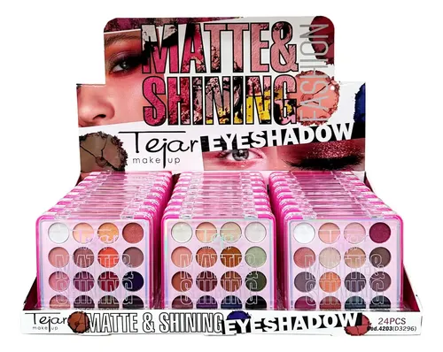 Paleta Sombras Ojos Matte Shining 16 Tonos Rosa Tejar Make Up