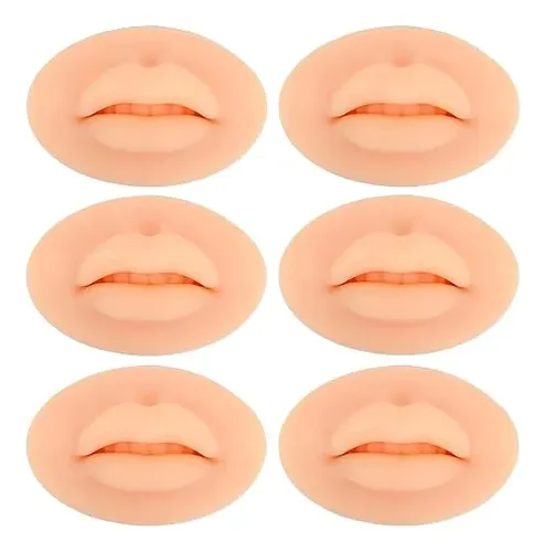 Tattoo Fake Lips 6pcs Tattoo Practice Lips 5d Silicone Lips