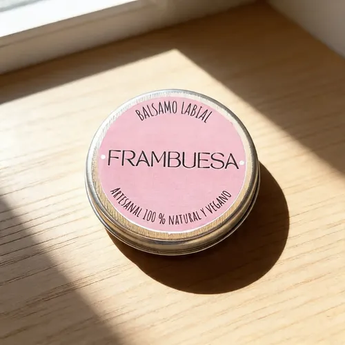 Protector Labial Frambuesa Bálsamo Humectante Natural Vegan