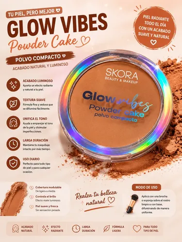 Base Maquillaje Pink21 Y Polvo Compacto