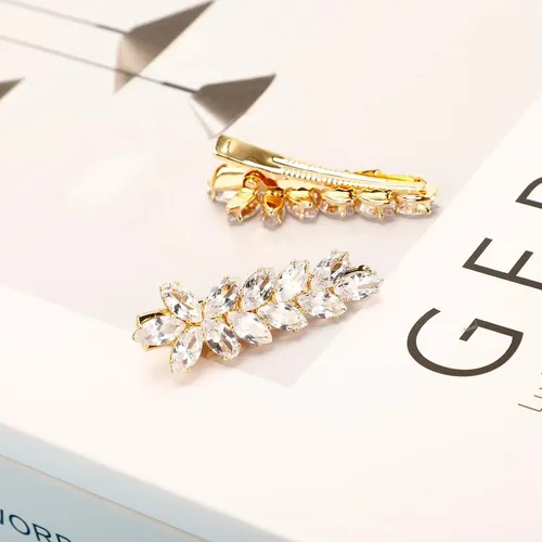 Pin De Cabello Con Rhinestone Vintage Para Novia (2 Uds)