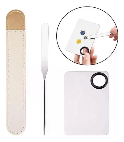 Cosmetic Mixing Spatula And Makeup Palette