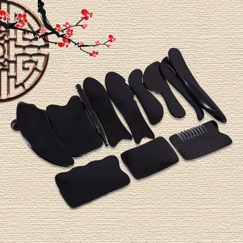 Herramienta De Masaje Gua Sha Con Cuerno De Búfalos De Agua