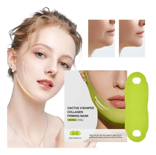 Mascarilla Elevadora V-line Colágeno Cactus X4 Unidades