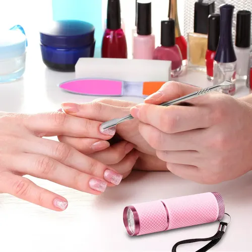 Mini Lámpara De Uñas Led Uv Portátil Con Limas Y Empujador