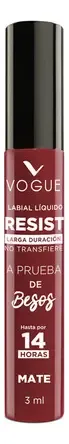 Labial Vogue Resist 3ml Acabado Mate Color Invencible