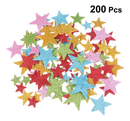 200 Pegatinas De Estrellas Con Brillo Para Uñas Diy