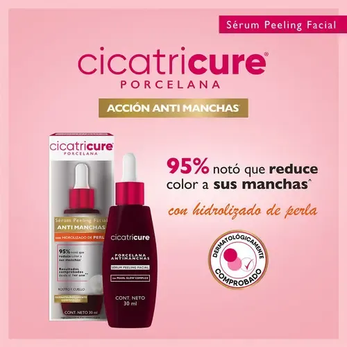 Cicatricure Serum Porcelana Peeling Antimanchas Facial 30ml Momento de aplicación Día/Noche Tipo de piel Normal a mixta