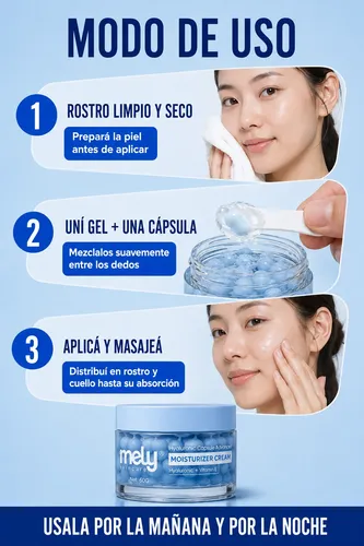 Crema Facial Mely Capsule Advanced Hidratante Reparadora 60g