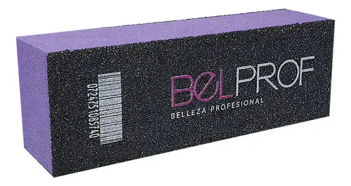 Kit Limas Bloque Pulidor Belprof Uñas Manicuria Semipermanente Lima Recta