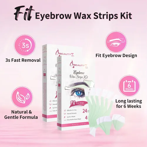 Kit De Tiras De Cera Beauty7 Para Piel Sensible Con 24 Tiras