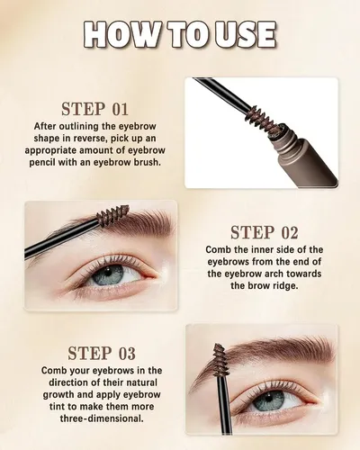 Tinte En Gel Para Cejas, Impermeable, Color Marrón Oscuro