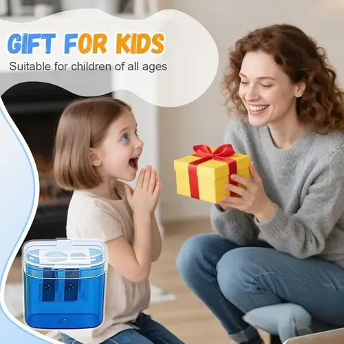 Sacapuntas Portátil For Niños Con Tapa, Mini Pencil Sha