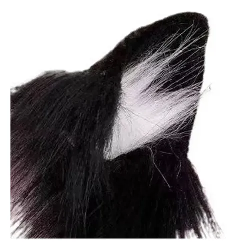 Suaves Sombreros Negros De Felpa Con Orejas De Gato Para Dis Negro