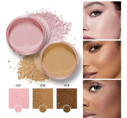 Polvo Suelto Fijador De Maquillaje Onkessy 40g Acabado Mate