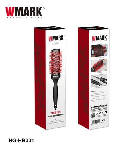 Cepillo Redondo Térmico Para Cabello 53mm Peluquería Wmark