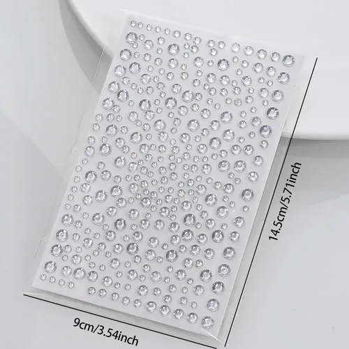 Stickers Strass Rostro Cuerpo X2 Negro Cristal