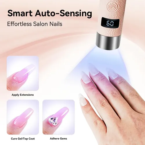 Lámpara Uv Led Para Uñas Recargable Con Sensor Y Pantalla