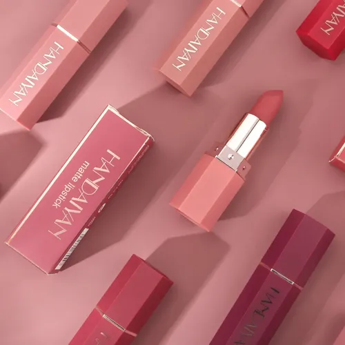 Labial Handaiyan Retráctil Matte Lipstick Color 05 Amber